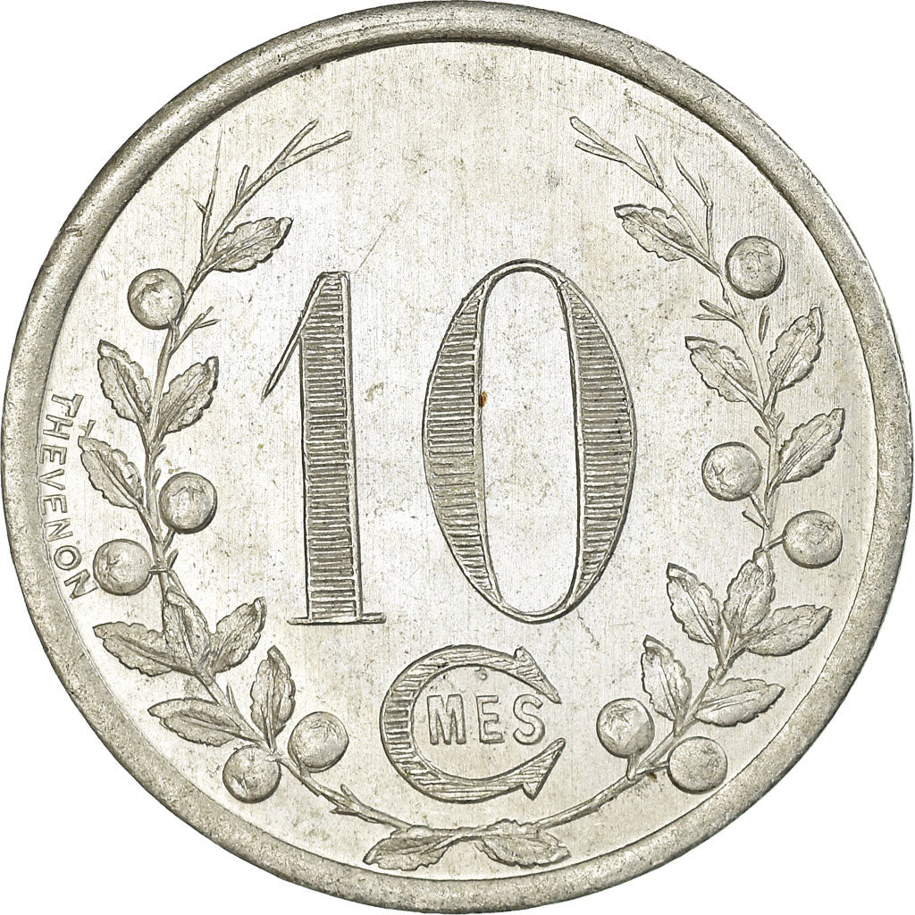 Münze, Frankreich, Société des Tramways Bretons, Saint-Malo, 10 Centimes