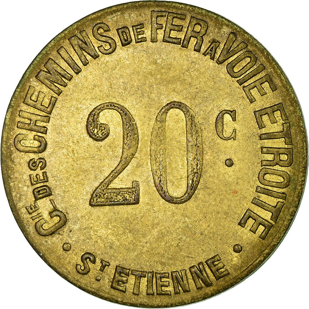 Munten, Frankrijk, Cie des Chemins de Fer à Voie Etroite, Saint-Etienne, 20