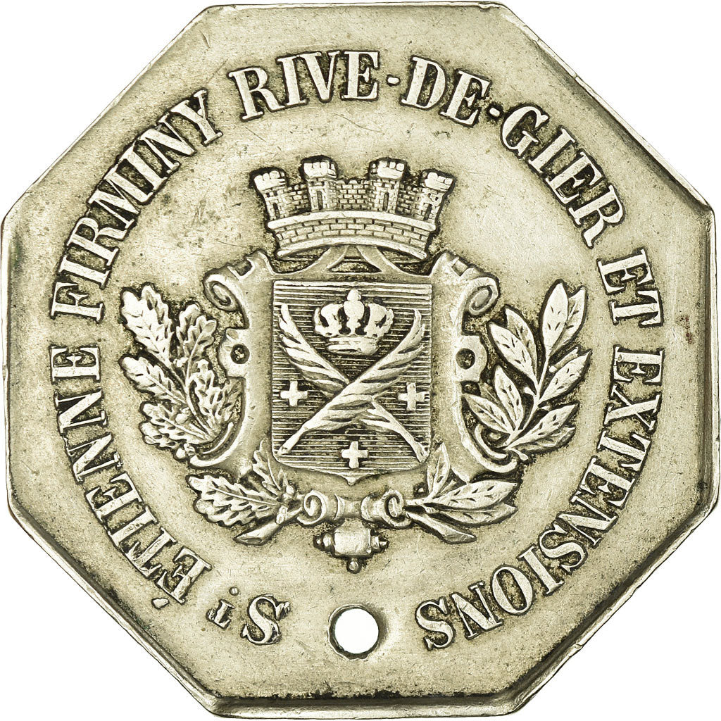 Monnaie, France, Tramways à vapeur, Saint-Etienne, 10 Centimes, TTB