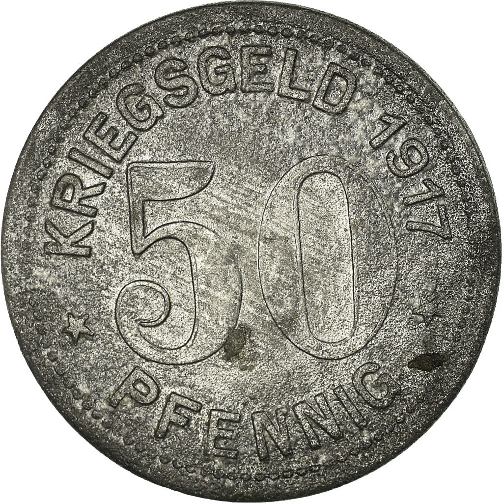 Coin, Germany, Stadt Wald (Rhld), Kriegsgeld, Wald, 50 Pfennig, 1917, VF(30-35)