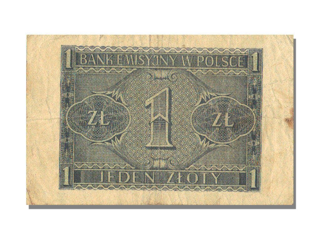 Poland, 1 Zloty, 1941, KM #99, 1941-08-01, AU(55-58), BC