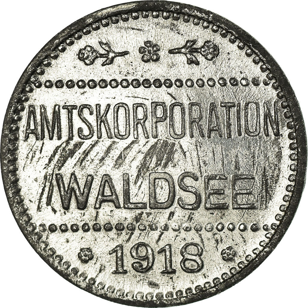 Coin, Germany, Amtskorporation, Kleinegeld-Ersatz, Waldsee, 10 Pfennig, 1918