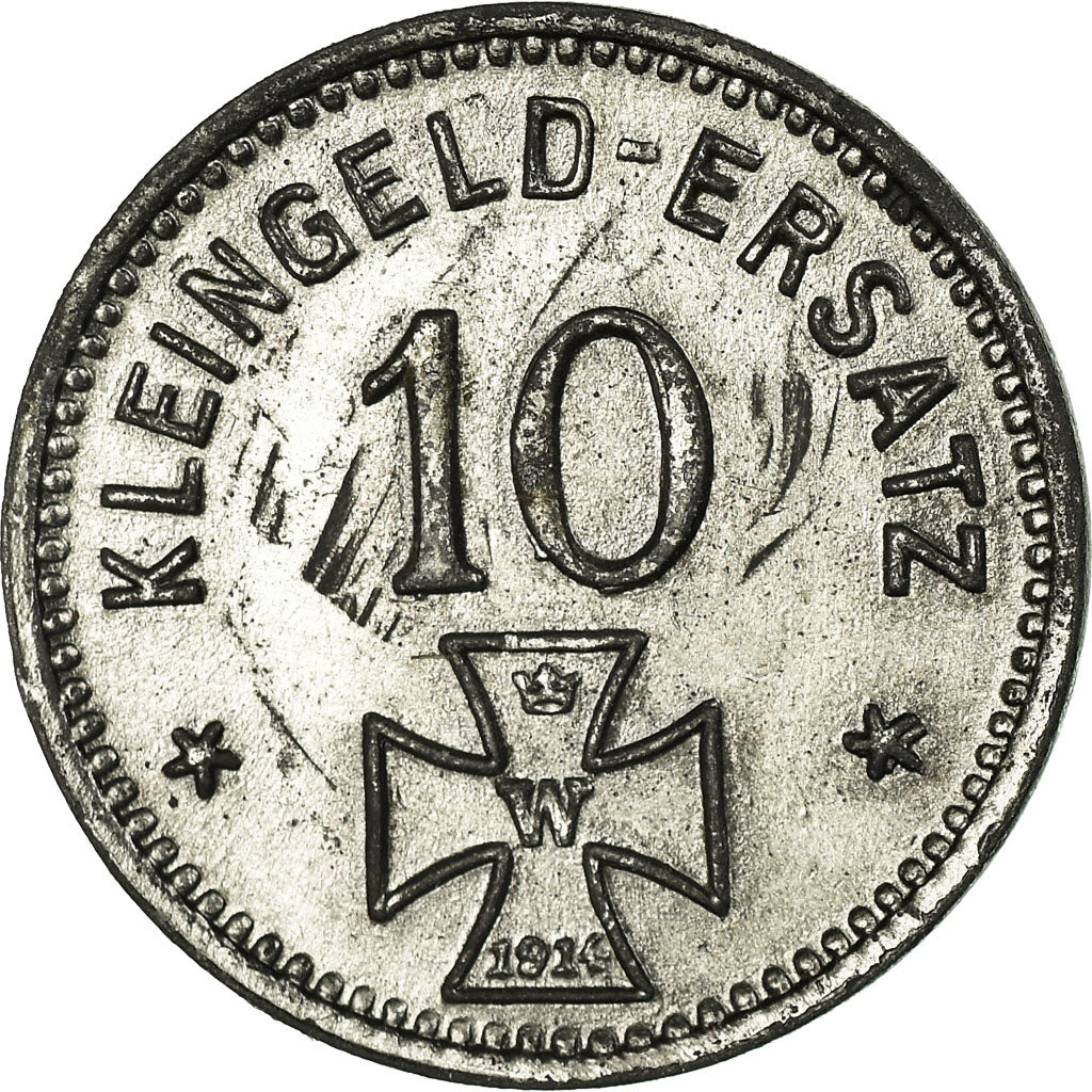 Coin, Germany, Amtskorporation, Kleinegeld-Ersatz, Waldsee, 10 Pfennig, 1918