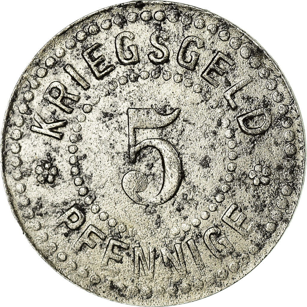 Moneta, Germania, Stadt Waldshut, Kriegsgeld, Waldshut, 5 Pfennig, 1917, BB