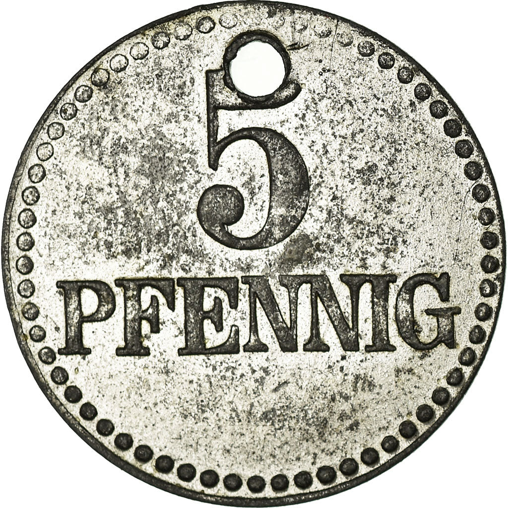 Coin, Germany, Stadtgemeinde Walldürn, Walldürn, 5 Pfennig, AU(55-58), Nickel