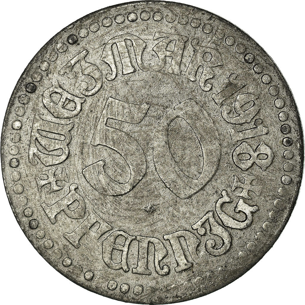Münze, Deutschland, Stadt Weimar, Notgeld, Weimar, 50 Pfennig, 1918, SS+, Zinc