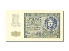 Poland, 5 Zlotych, 1941, KM #101, 1941-08-01, UNC(65-70), AC