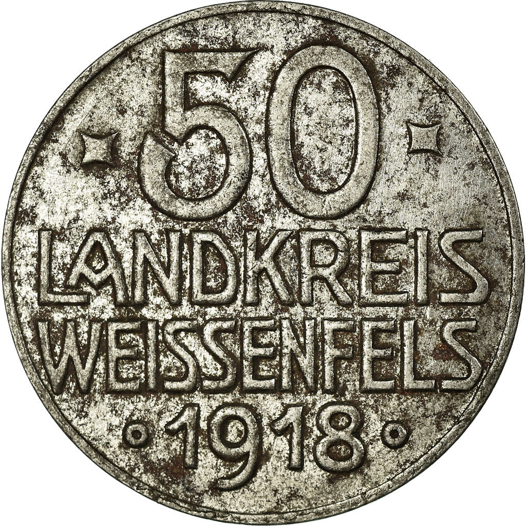 Monnaie, Allemagne, Landkreis Weissenfels, Kriegsgeld, Weissenfels, 50 Pfennig