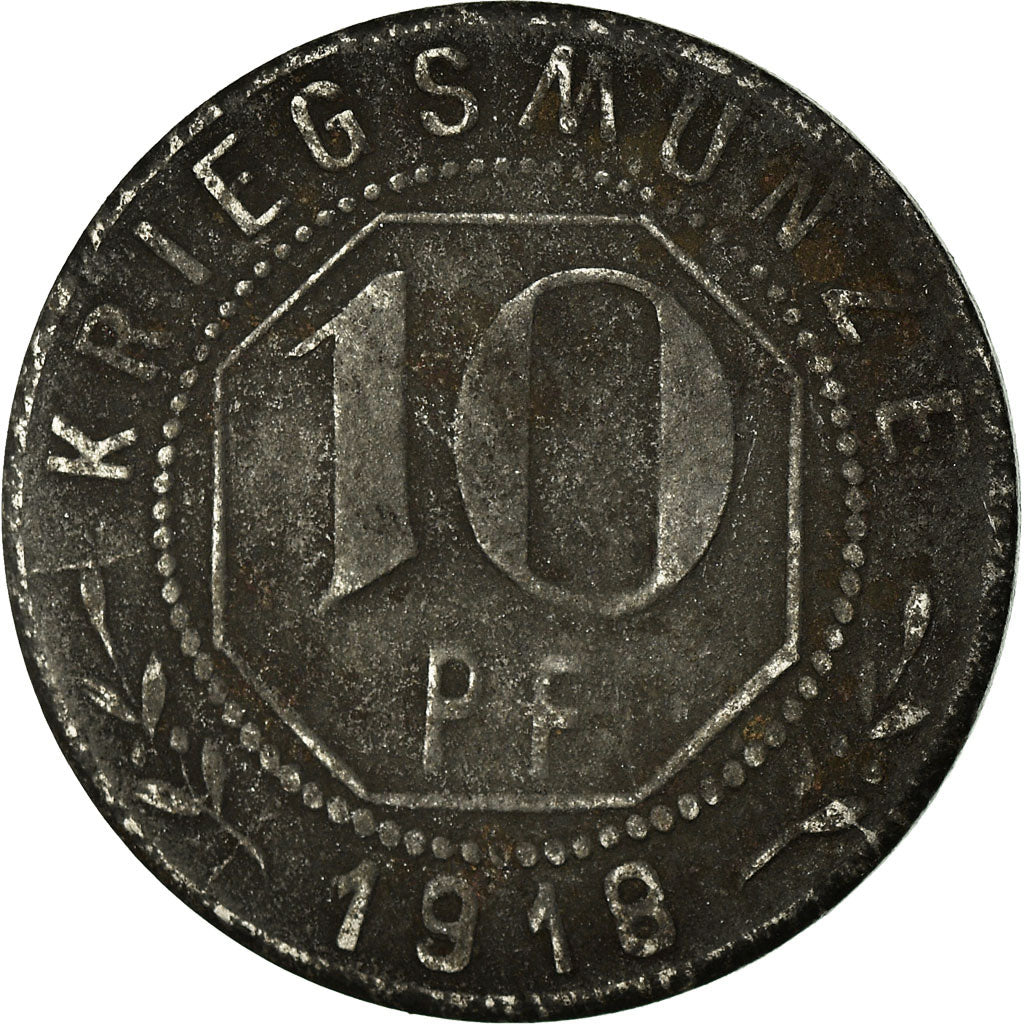 Coin, Germany, Amtskorperschaft, Kriegsmünze, Welzheim, 10 Pfennig, 1918