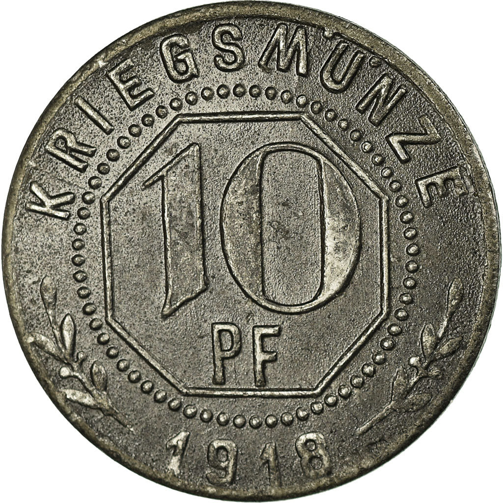 Coin, Germany, Amtskorperschaft, Kriegsmünze, Welzheim, 10 Pfennig, 1918