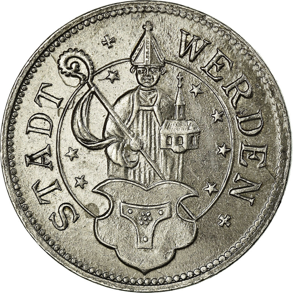 Coin, Germany, Stadt Werden, Kriegsgeld, Werden, 10 Pfennig, AU(50-53), Iron