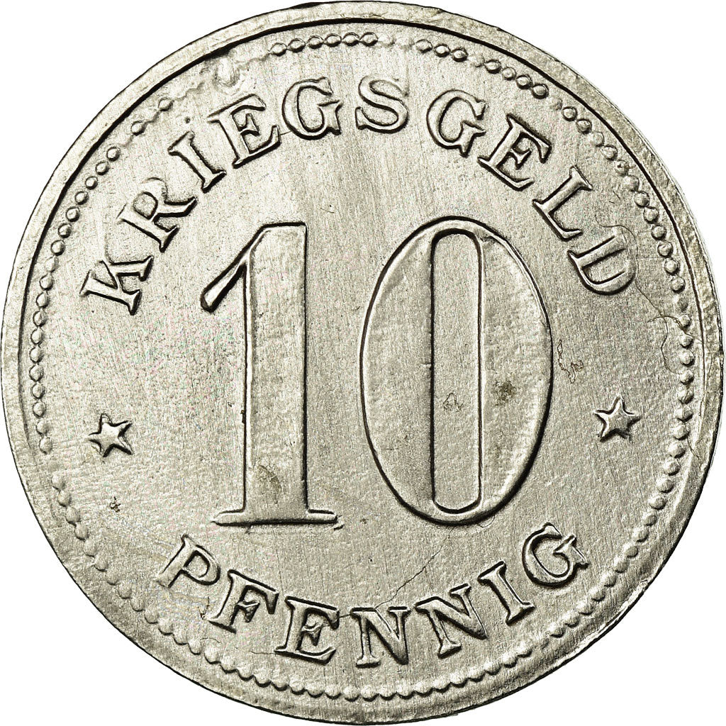 Coin, Germany, Stadt Werden, Kriegsgeld, Werden, 10 Pfennig, AU(55-58), Iron
