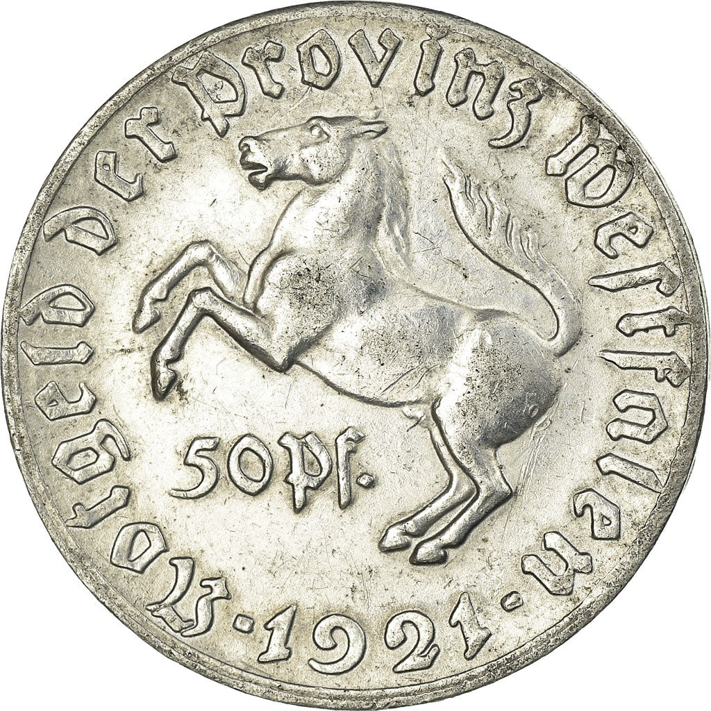 Munten, Duitsland, Notgeld der Provinz Westfalen, Westfalen, 50 Pfennig, 1921