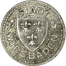 Coin, Germany, Stadt Wiesbaden, Notgeld, Wiesbaden, 10 Pfennig, AU(50-53), Iron