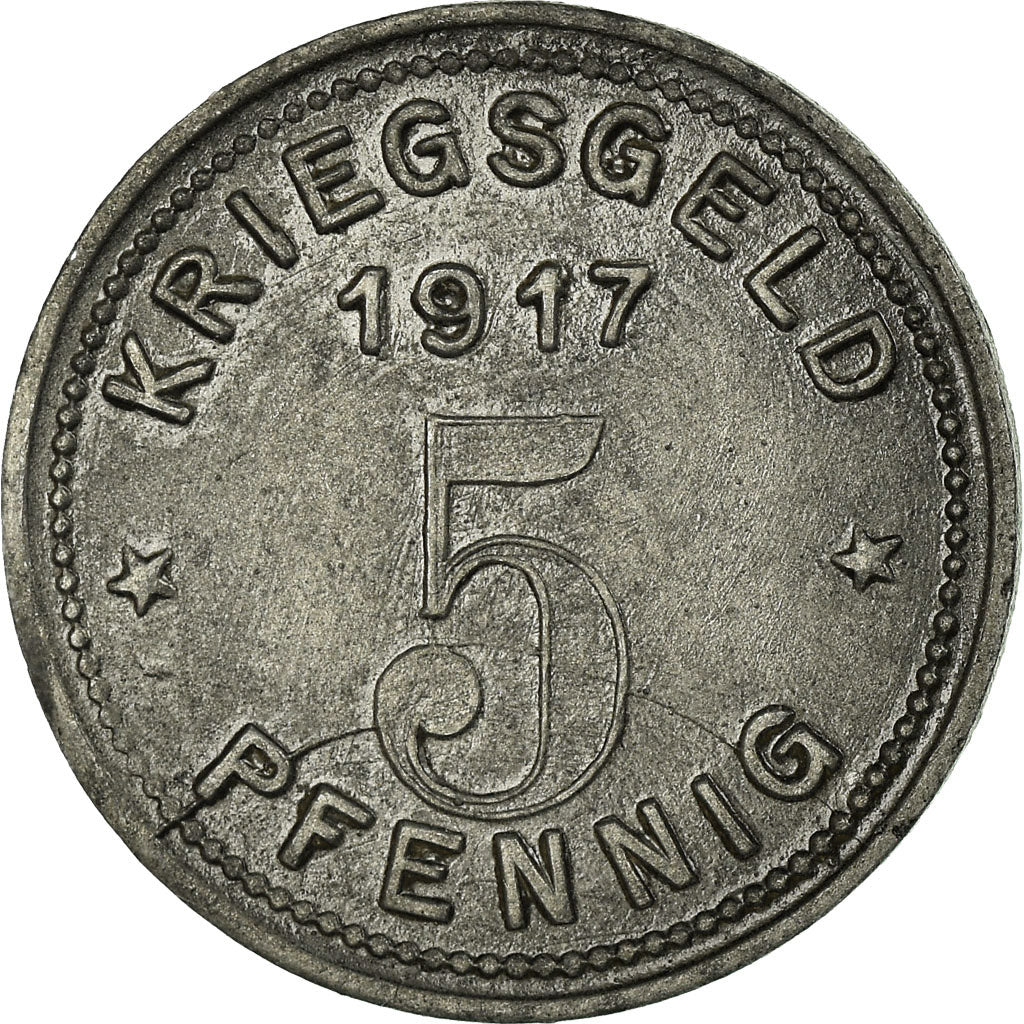 Coin, Germany, Stadt Witten, Kriegsgeld, Witten, 5 Pfennig, 1917, AU(55-58)