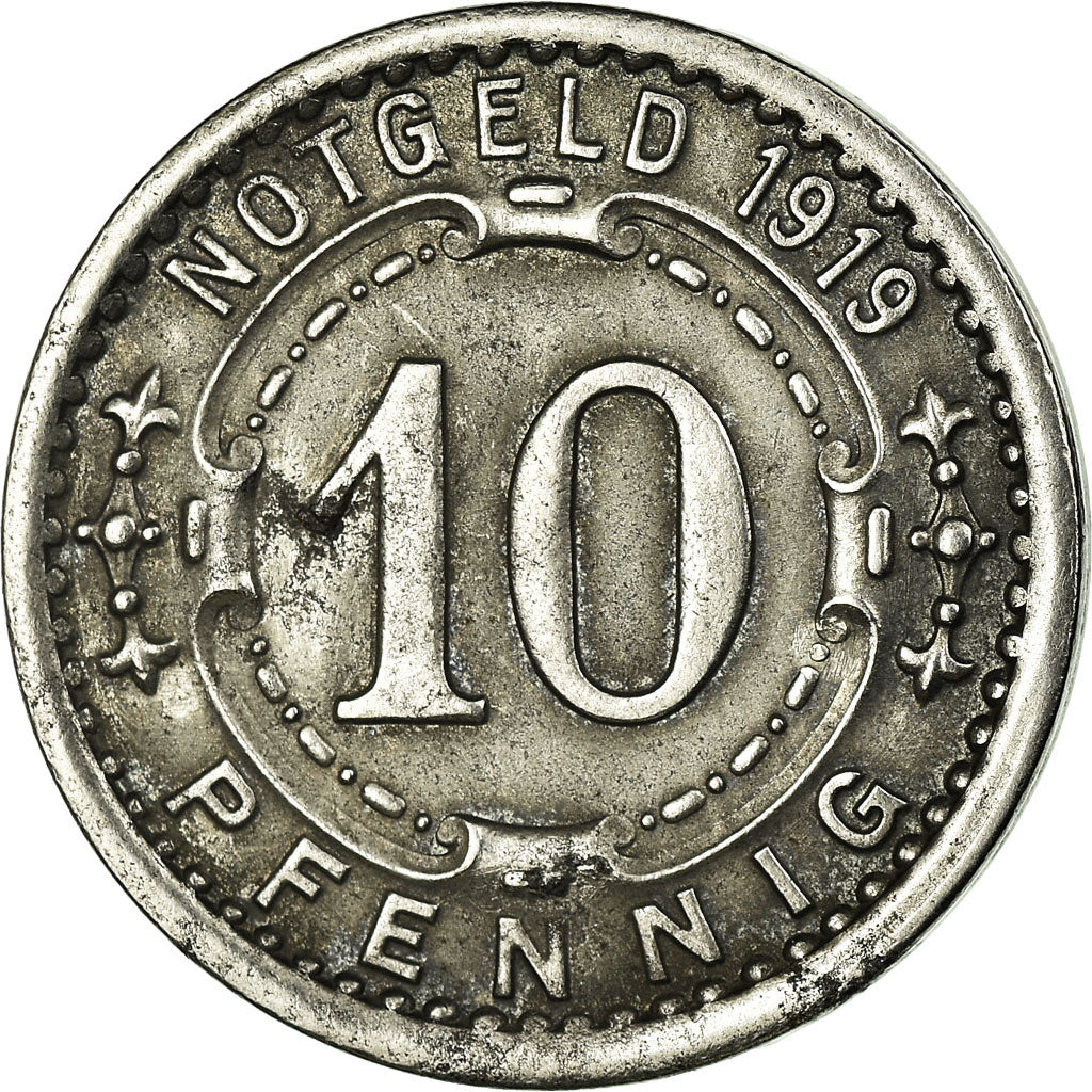 Moeda, Alemanha, Stadt Witten, Notgeld, Witten, 10 Pfennig, 1919, EF(40-45)