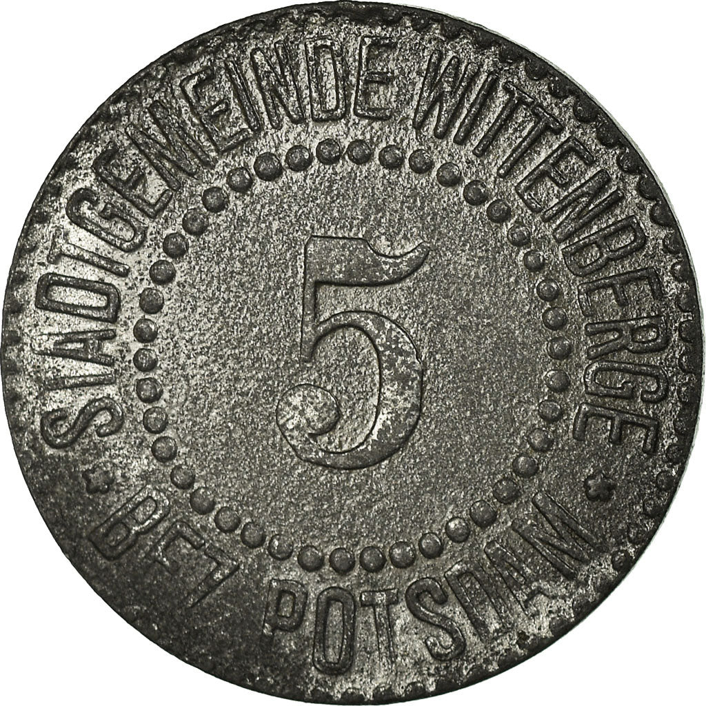 Coin, Germany, Stadtgemeinde Wittenberge, Wittenberge, 5 Pfennig, 1917