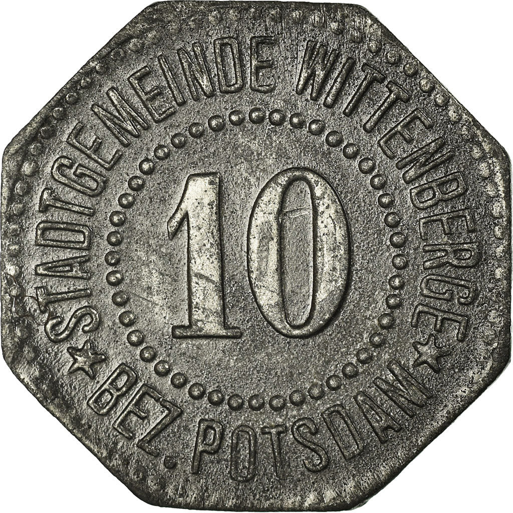 Coin, Germany, Stadtgemeinde Wittenberge, Wittenberge, 10 Pfennig, 1917