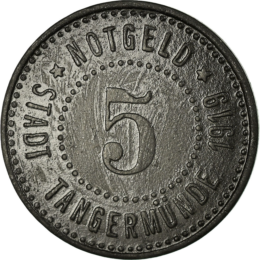 Münze, Deutschland, Stadt Tangermünde, Notgeld, Tangermünde, 5 Pfennig, 1919