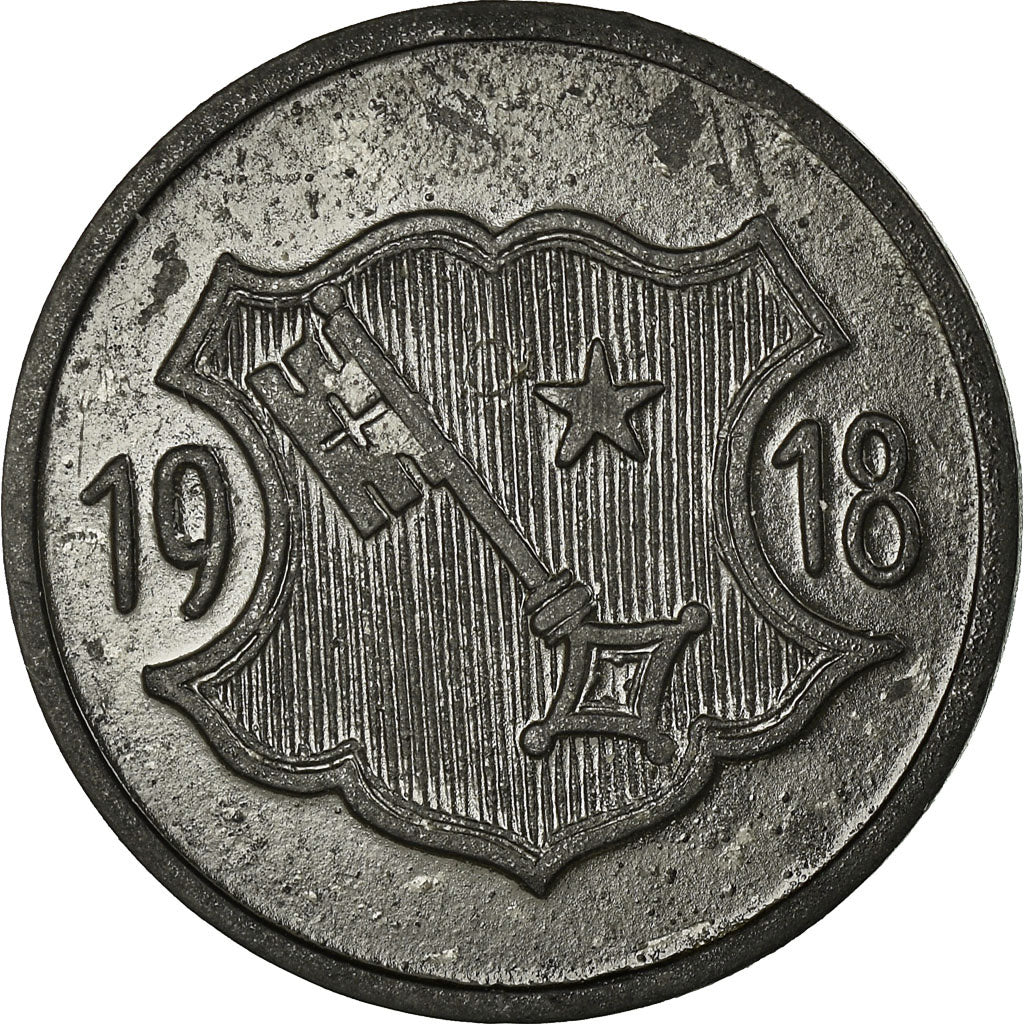 Moneta, Niemcy, Stadt Worms am Rhein, Worms, 10 Pfennig, 1918, AU(50-53), Cynk