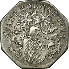 Munten, Duitsland, Stadt Torgau, Kleingeldersatzmarke, Torgau, 5 Pfennig, 1917