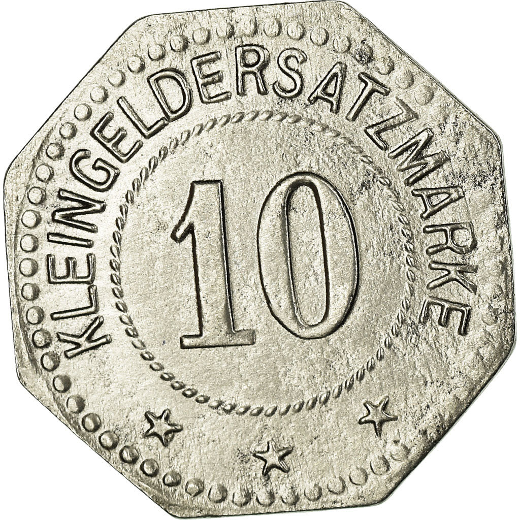 Moeda, Alemanha, Stadt Torgau, Kleingeldersatzmarke, Torgau, 10 Pfennig, 1917