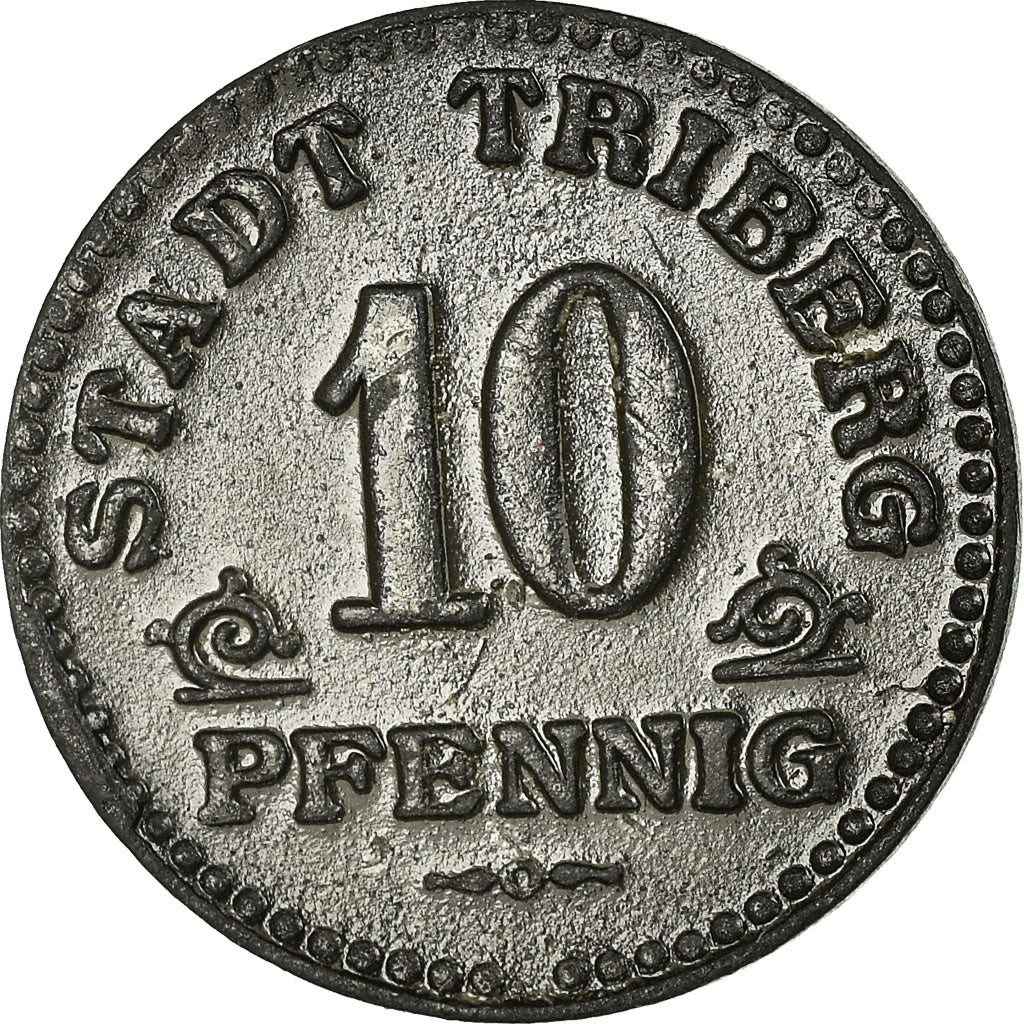 Moneta, Germania, Stadt Triberg, Kleingeld-Ersatz, Triberg, 10 Pfennig, 1917