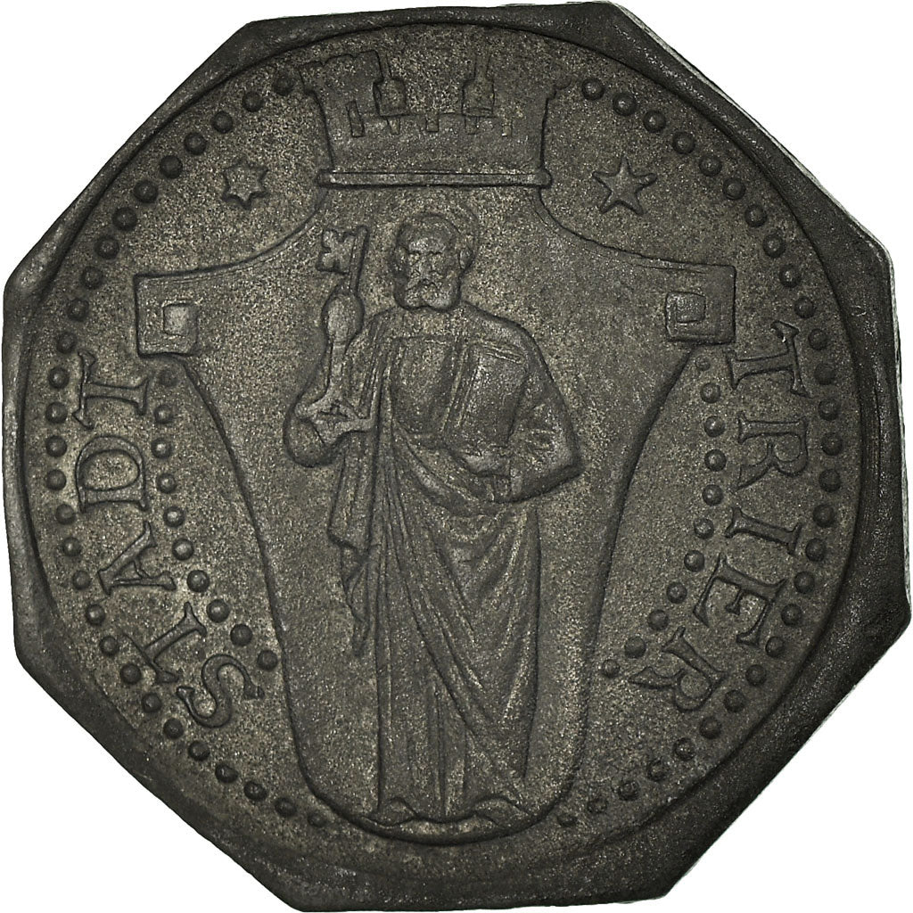 Moeda, Alemanha, Stadt Trier, Kleingeldersatzmarke, Trier, 10 Pfennig
