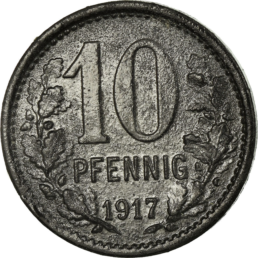 Monnaie, Allemagne, Kriegsgeld der Stadt Unna, Unna, 10 Pfennig, 1917, TTB+