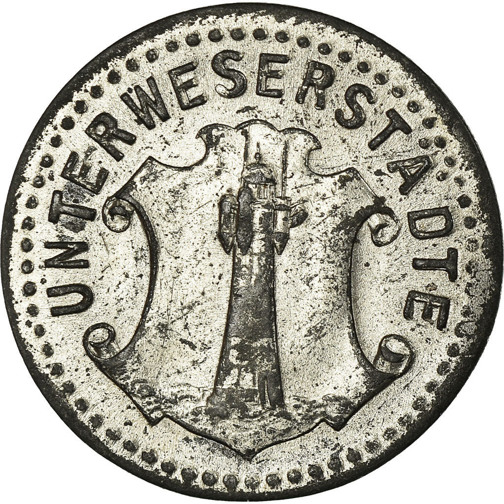 Coin, Germany, Notgeld Unterweserstädte, Unterweserstädte, 10 Pfennig, 1919
