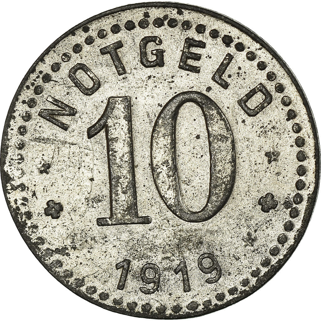 Coin, Germany, Notgeld Unterweserstädte, Unterweserstädte, 10 Pfennig, 1919