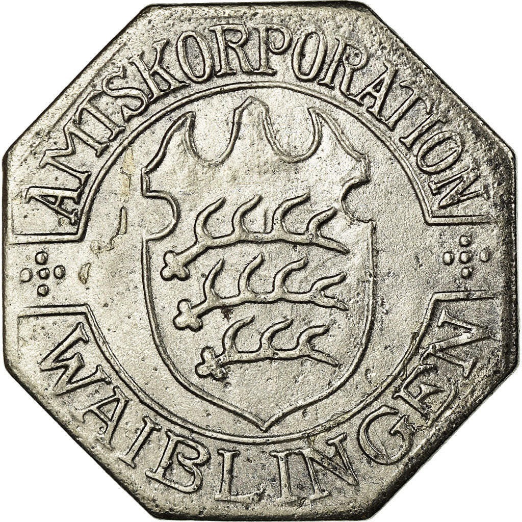 Coin, Germany, Amtskorporation Waiblingen, Waiblingen, 50 Pfennig, 1918