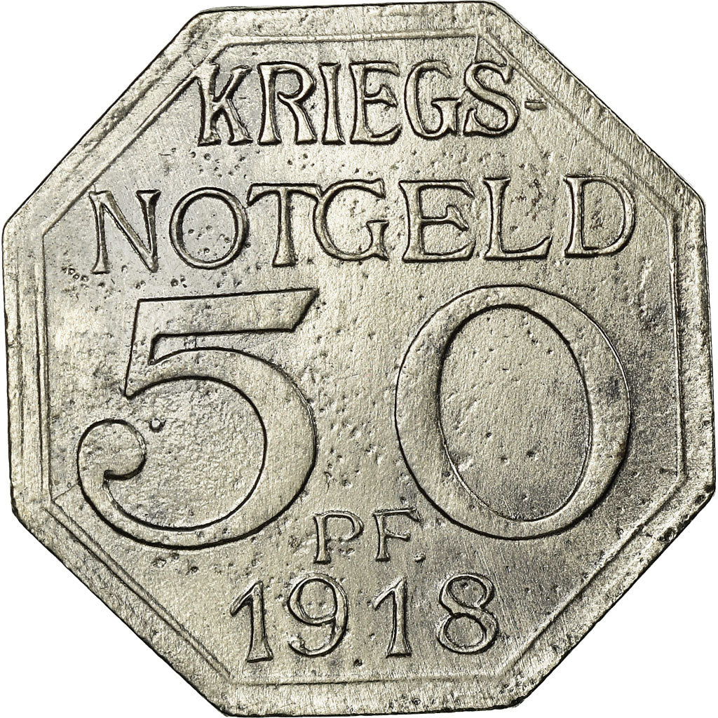 Coin, Germany, Amtskorporation Waiblingen, Waiblingen, 50 Pfennig, 1918