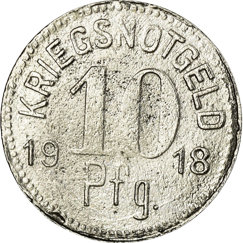 Coin, Germany, Stadt Wurzach, Kriegsnotgeld, Wurzach, 10 Pfennig, 1918