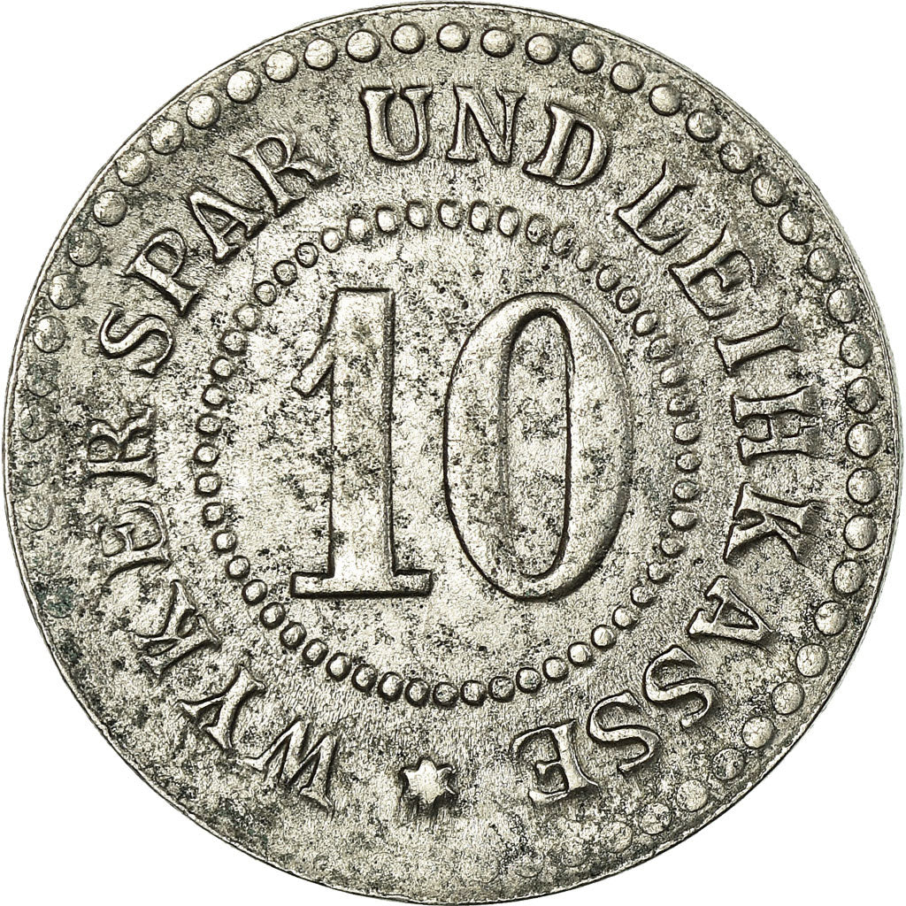 Münze, Deutschland, Wyker Spar und Leihkasse, Kleingeldersatzmarke, Wyk, 10