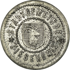 Coin, Germany, Stadtgemeinde, Kleingeldersatzmarke, Ziegenhals, 10 Pfennig