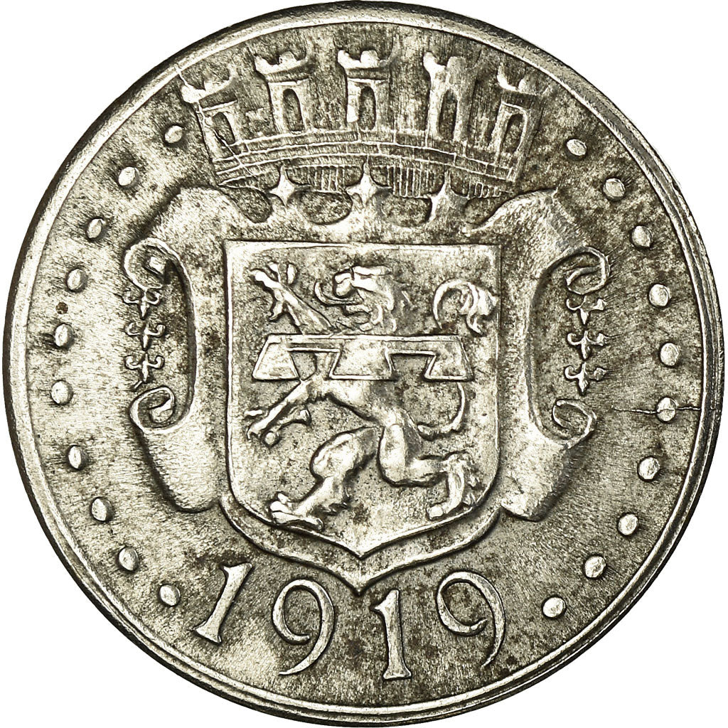 Moneta, Germania, Stadt Zweibrücken, Zweibrücken, 10 Pfennig, 1919, BB+, Ferro