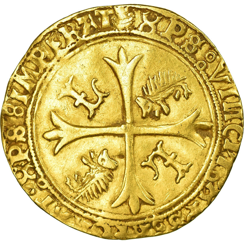 Coin, France, Louis XII, Ecu d'or aux Porcs-Epics, Bordeaux, EF(40-45), Gold