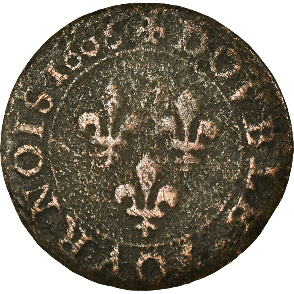 Munten, Frankrijk, Henri IV, Double Tournois, 1606, Paris, ZG+, Koper, CGKL:222