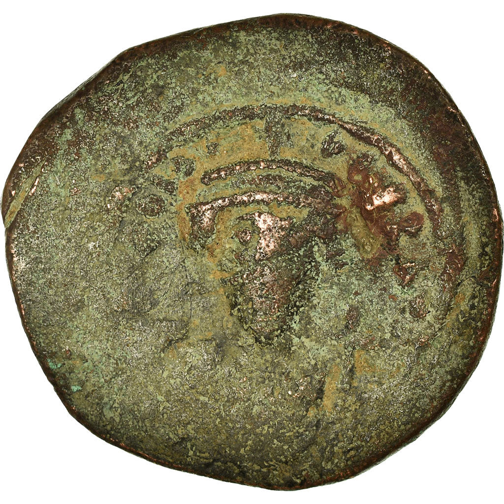 Moneda, Phocas, Follis, 606-607, Constantinople, BC+, Cobre, Sear:640