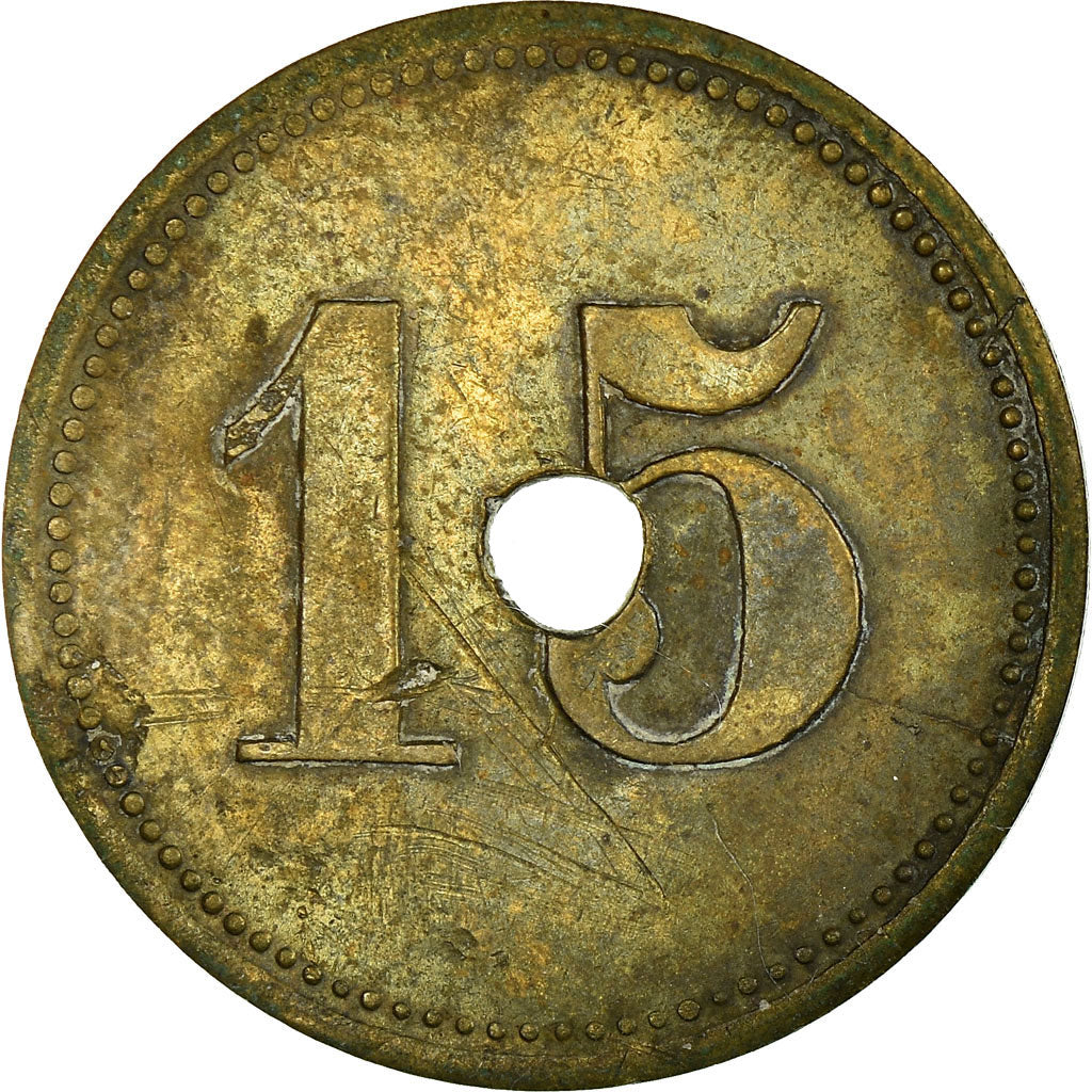 Coin, Germany, Wert-Marke, 15 Pfennig, EF(40-45), Brass