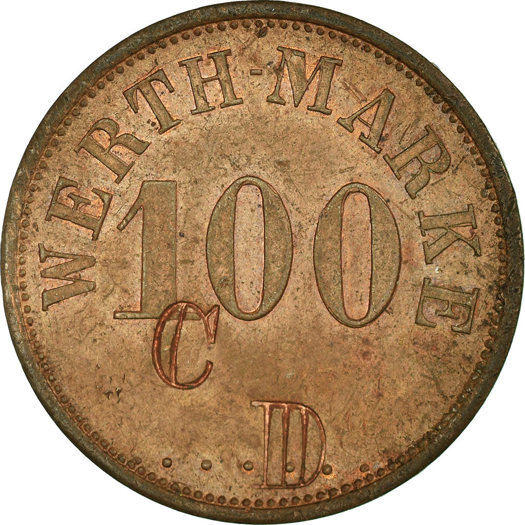 Coin, Germany, Werth-Marke, 100 Pfennig, AU(50-53), Copper