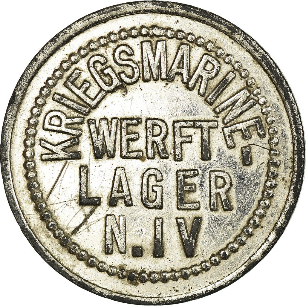 Moneta, Germania, Kriegsmarine Werft Lager N.IV, Flaschenpfand, 10 Pfennig, BB