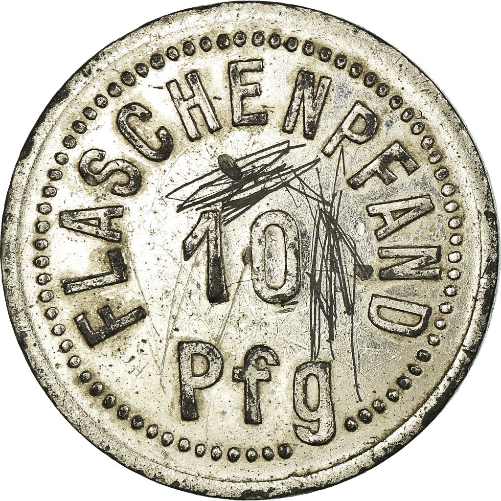 Moneta, Germania, Kriegsmarine Werft Lager N.IV, Flaschenpfand, 10 Pfennig, BB