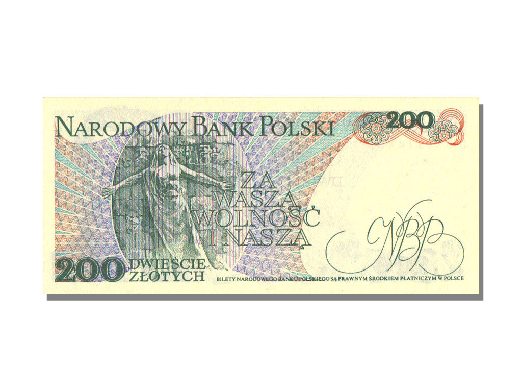 Poland, 200 Zlotych, 1986, KM #144c, 1986-06-01, UNC(65-70), DP