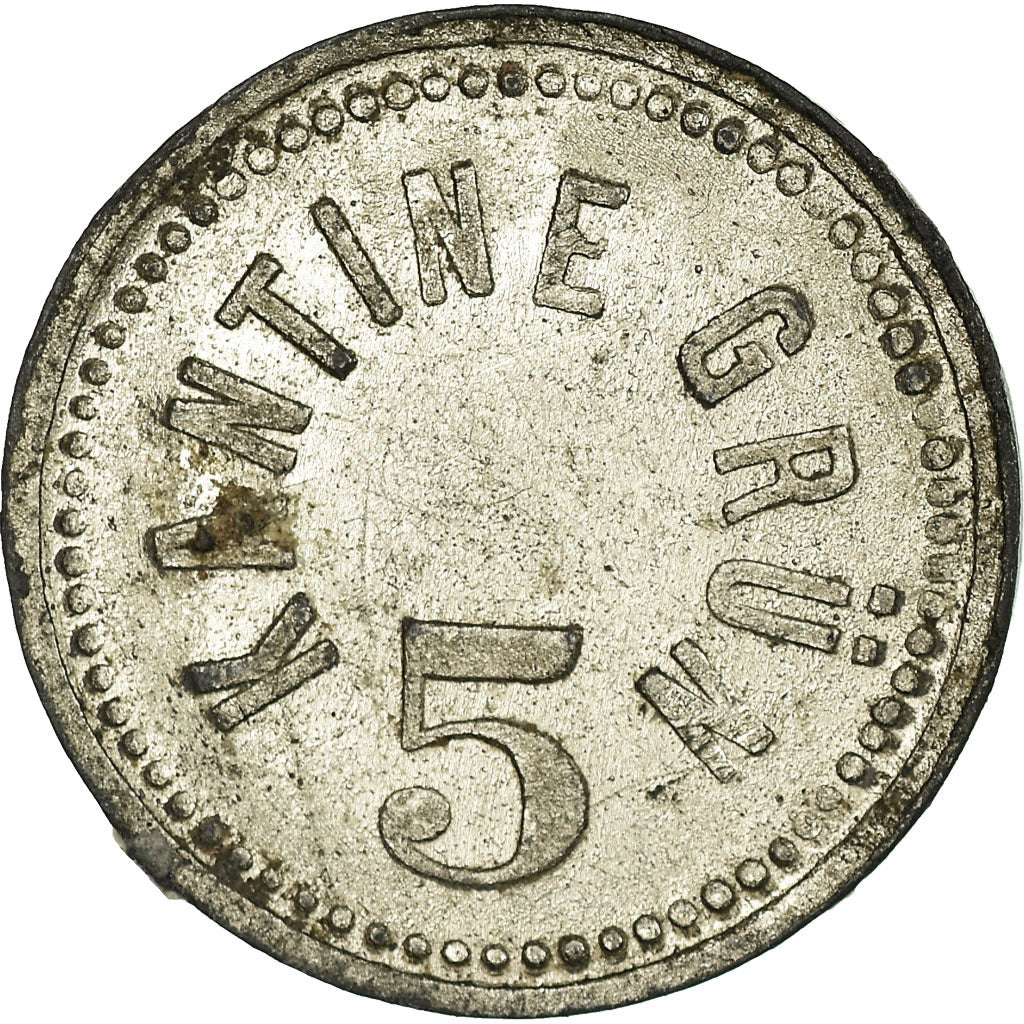 Coin, Germany, Kantine Grün, 5 Pfennig, EF(40-45), Nickel plated zinc