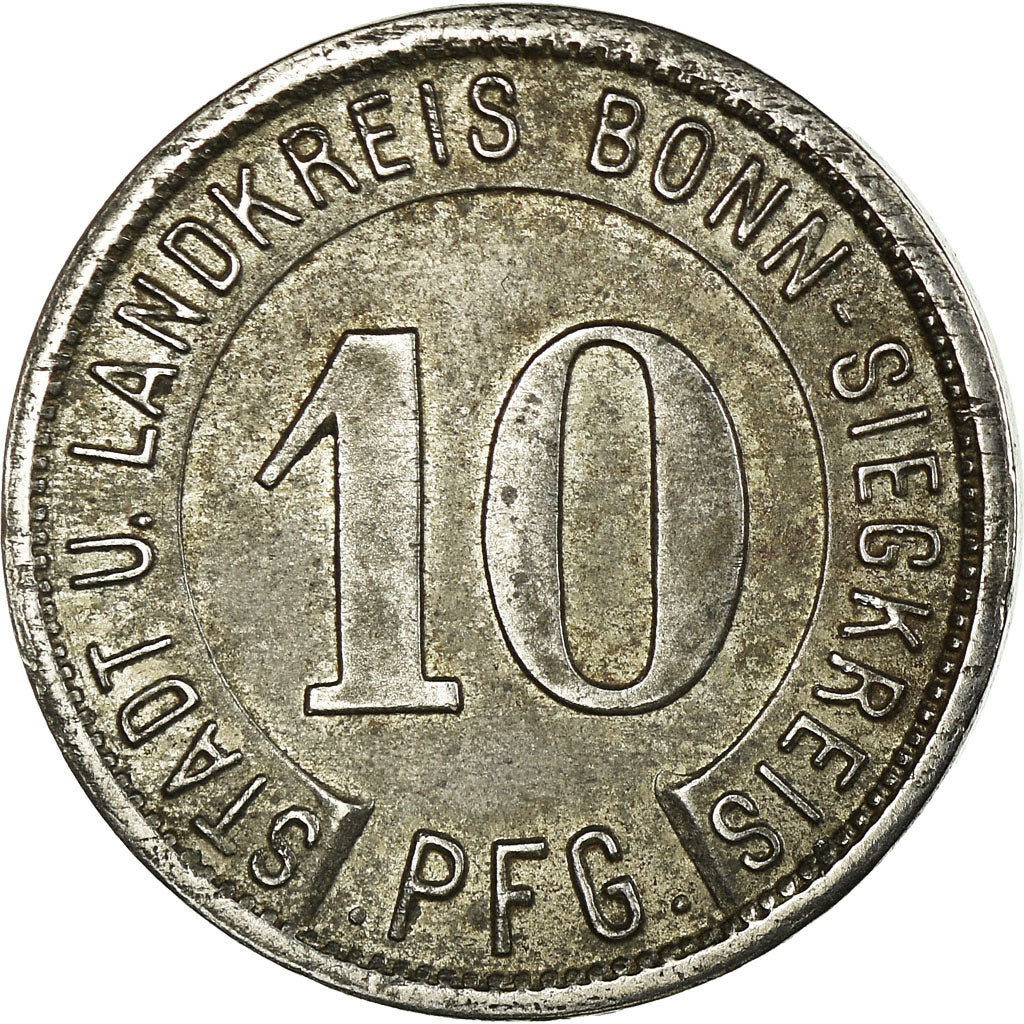 Münze, Deutschland, Stadt und Landkreis Bonn, Siegkreis, Bonn, 10 Pfennig
