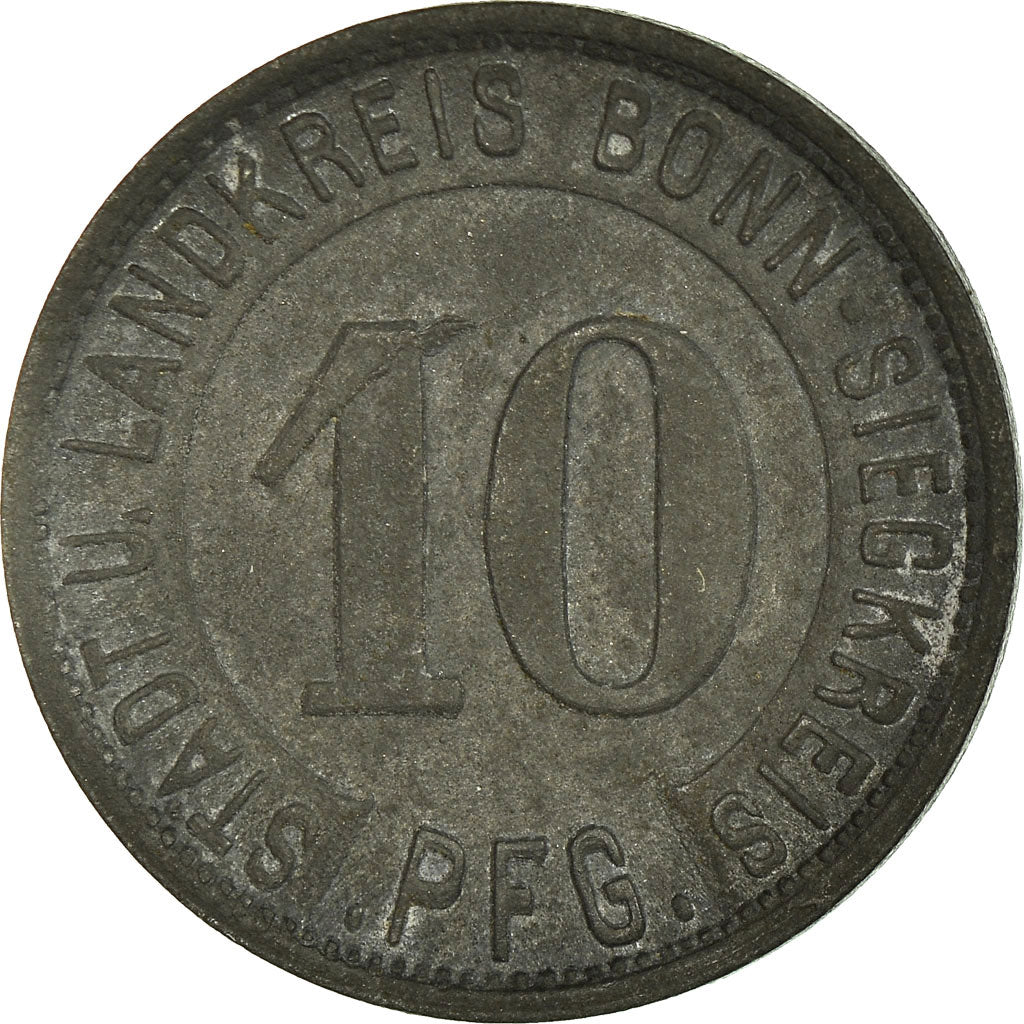 Münze, Deutschland, Stadt und Landkreis Bonn, Siegkreis, Bonn, 10 Pfennig