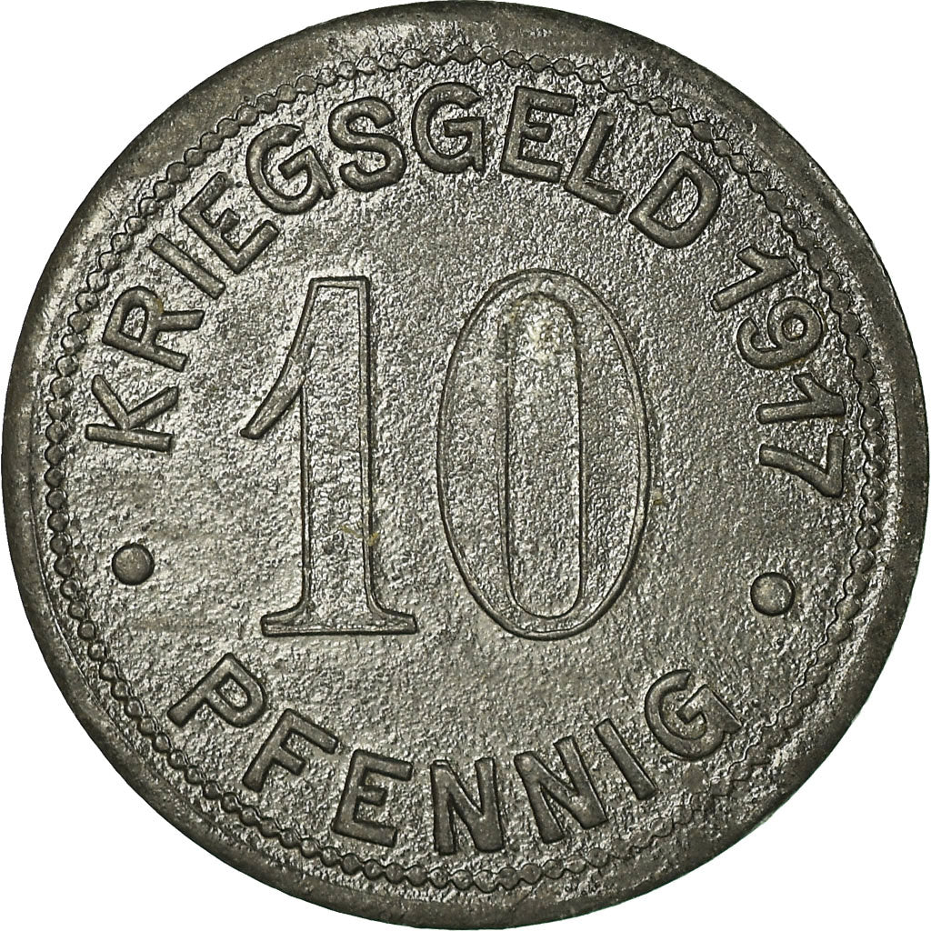 Coin, Germany, Gemeinde Bottrop, Kriegsgeld, Bottrop, 10 Pfennig, 1917