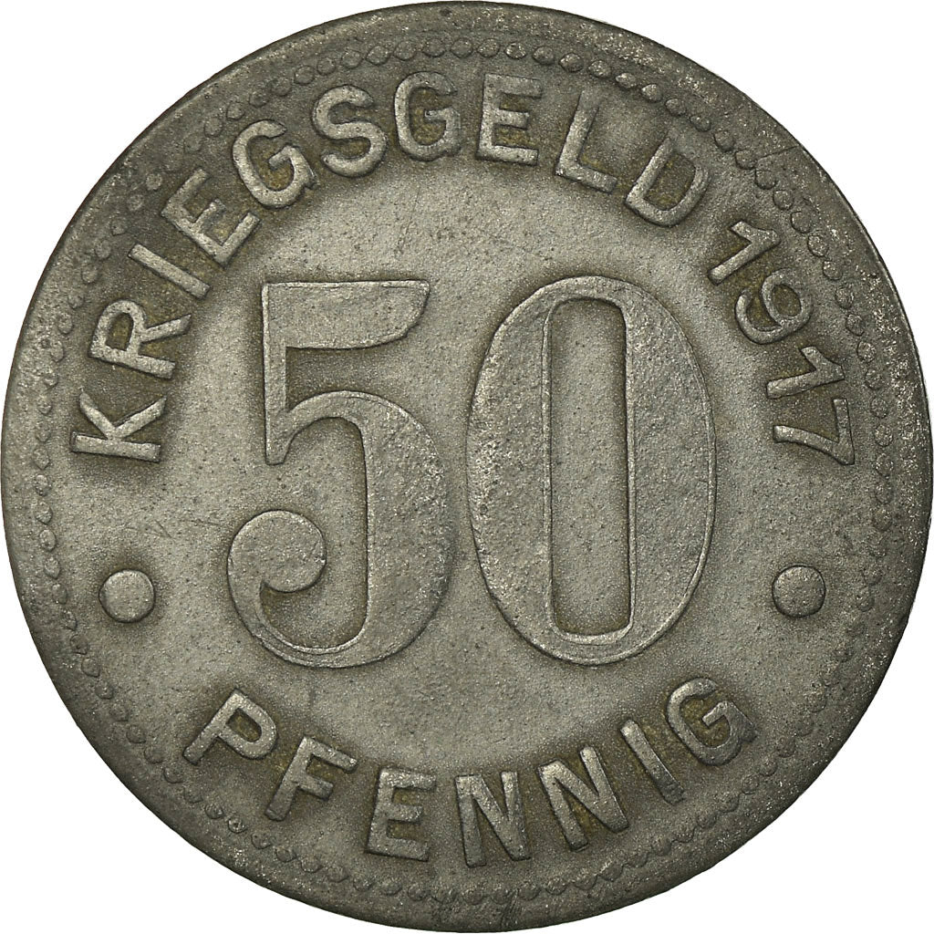 Coin, Germany, Gemeinde Bottrop, Kriegsgeld, Bottrop, 50 Pfennig, 1917